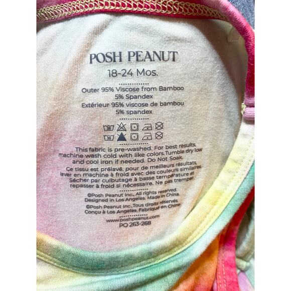 Posh Peanut Watercolor Sleeveless Swing Skirt Bodysuit Size 18 to 24 M - Picture 3 of 3